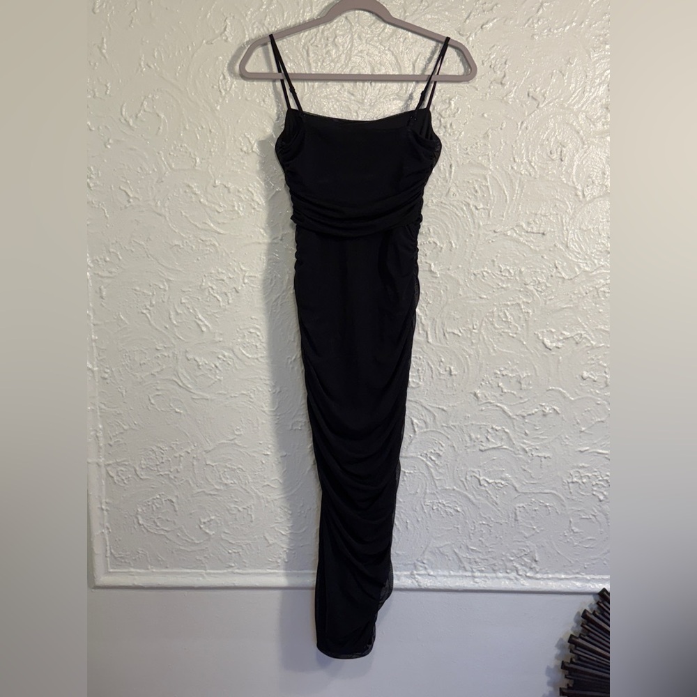 Express Black Sheath Maxi Dress Spaghetti Strap